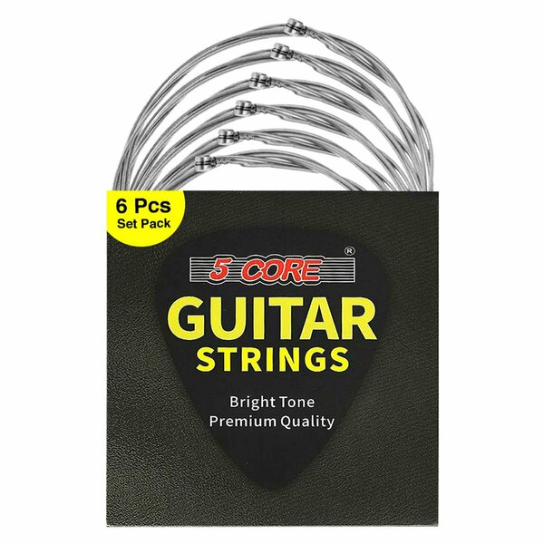 5 Core 5 Core Electric Nickel Guitar Strings - 0.009-.042 Gauge w Deep Bright Tone for 6 String Guitars GS EL NK